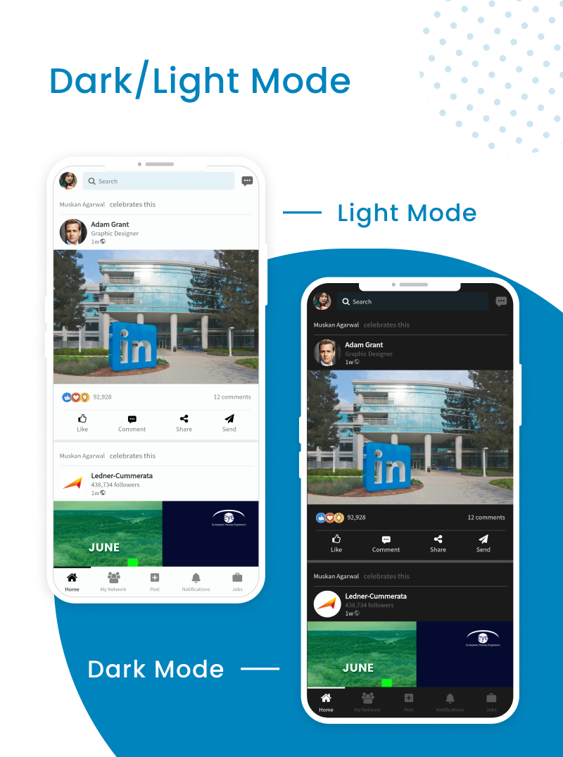 Mighty Link People - Flutter UI design clone of linkedin app - 6